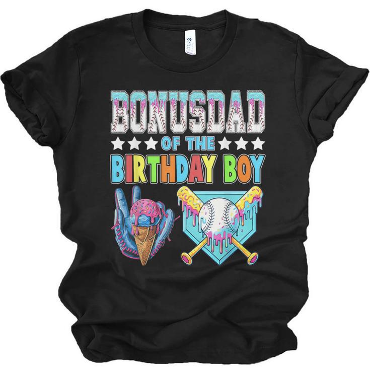 Baseball Ice Cream Drip Bonus Dad Of The Birthday Boy Unisex Jersey T-Shirt