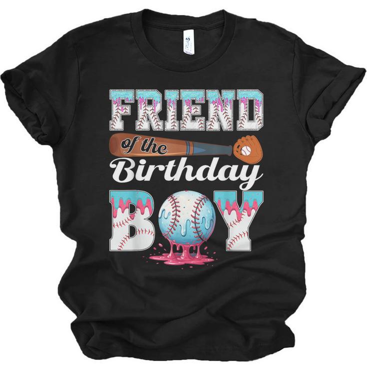 Baseball Ice Cream Drip Friend Of The Birthday Boy Unisex Jersey T-Shirt