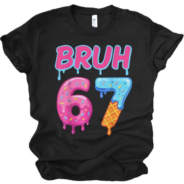 Baseball Ice Cream Drip Number 67 Player Or 67th Birthday Unisex Jersey T-Shirt