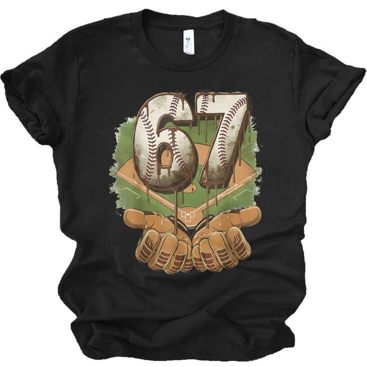 Baseball Ice Cream Drip Number 67 Playground Player 67th Unisex Jersey T-Shirt