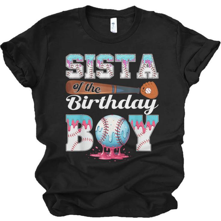 Baseball Ice Cream Drip Sista Of The Birthday Boy Unisex Jersey T-Shirt