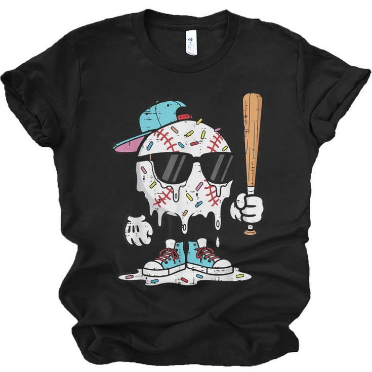Baseball Ice Cream Drip Sports Boys Kids Youth Men Unisex Jersey T-Shirt