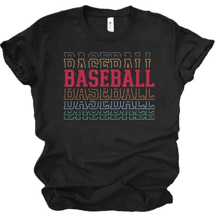 Baseball Layered Text Team Player Coach Youth Unisex Jersey T-Shirt