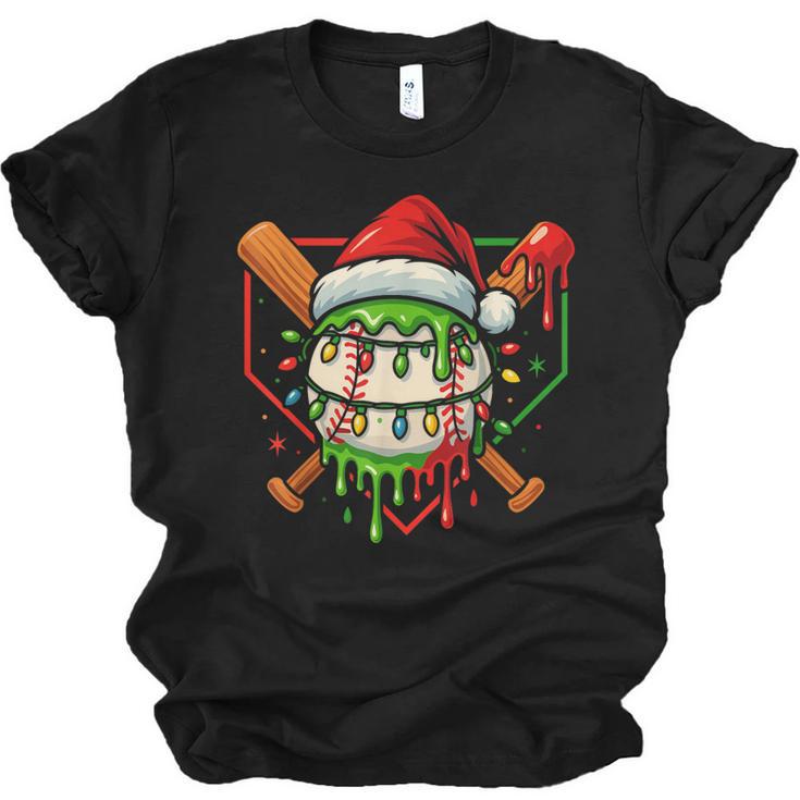 Baseball Lifestyle Apparel Youth Christmas Baseball Drip Unisex Jersey T-Shirt