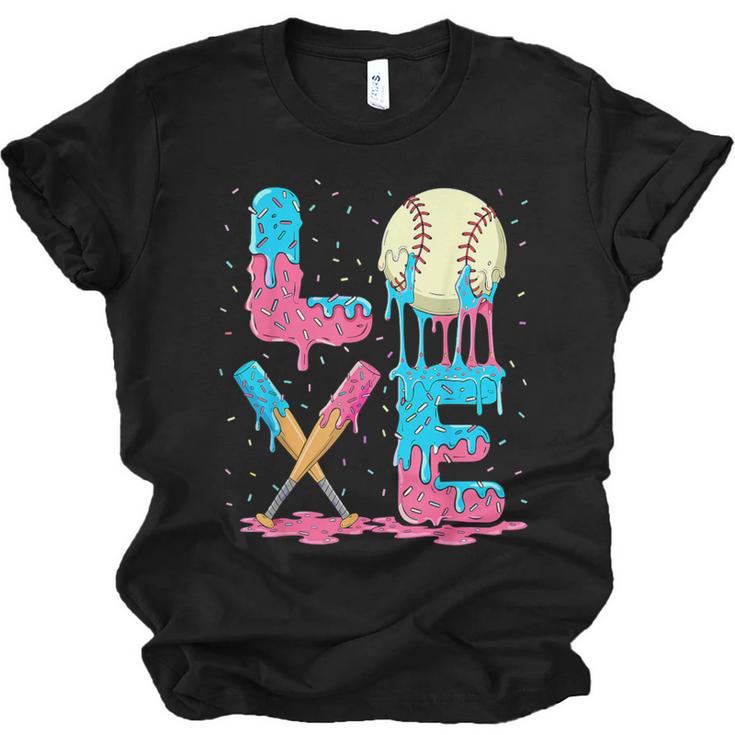 Baseball Love Drip Ice Cream Colorful Baseball Unisex Jersey T-Shirt