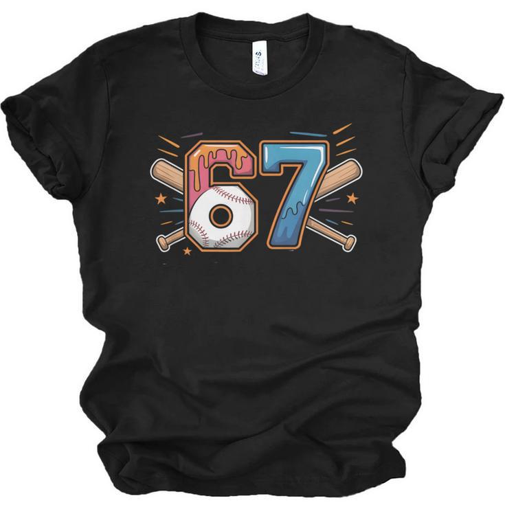 Baseball Lover Drip Number 67 Player 67th Birthday Meme Unisex Jersey T-Shirt