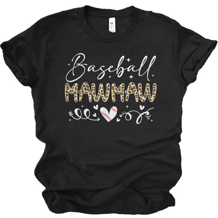 Baseball Mawmaw Leopard Baseball Heart Unisex Jersey T-Shirt