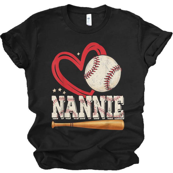 Baseball Nannie Baseball Heart Family Matching Unisex Jersey T-Shirt