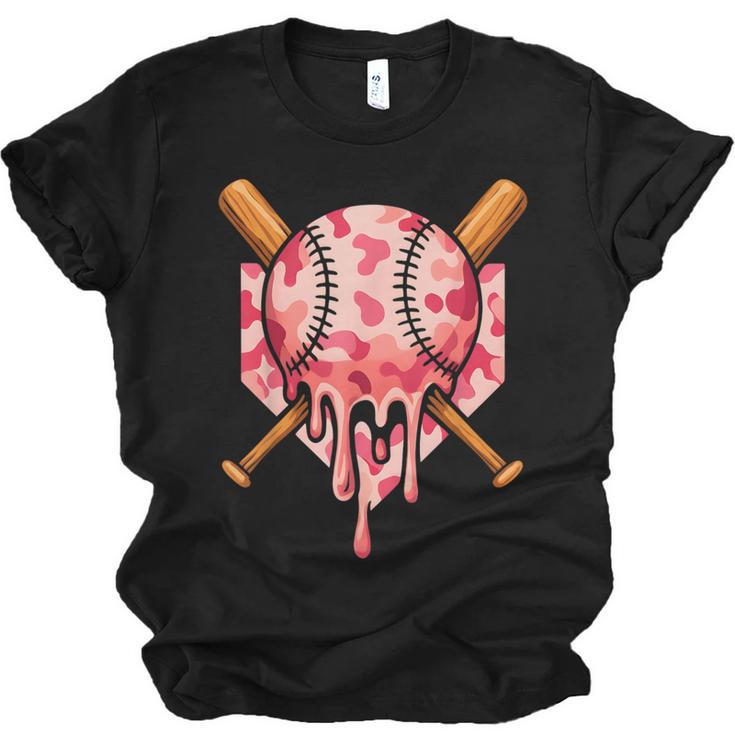 Baseball Pink Camo Ice Cream Youth Boys Girls Unisex Jersey T-Shirt