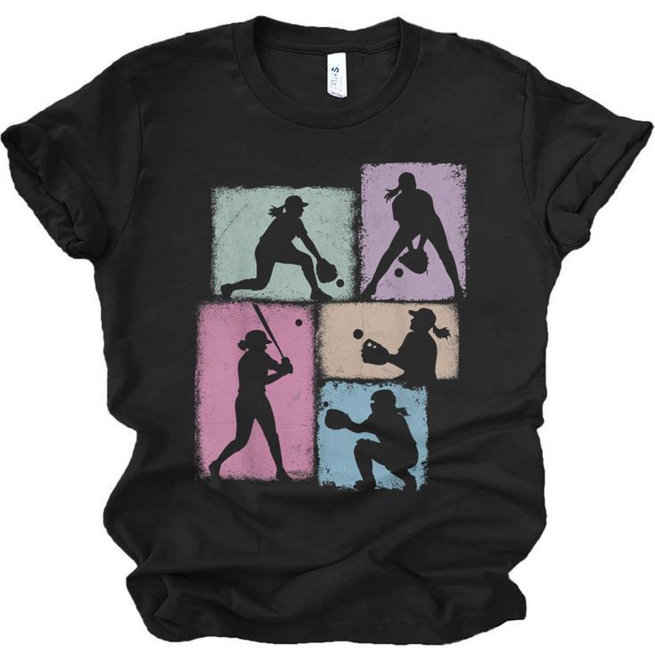 Baseball Player Collage Women Kids Coach Youth Girl Unisex Jersey T-Shirt