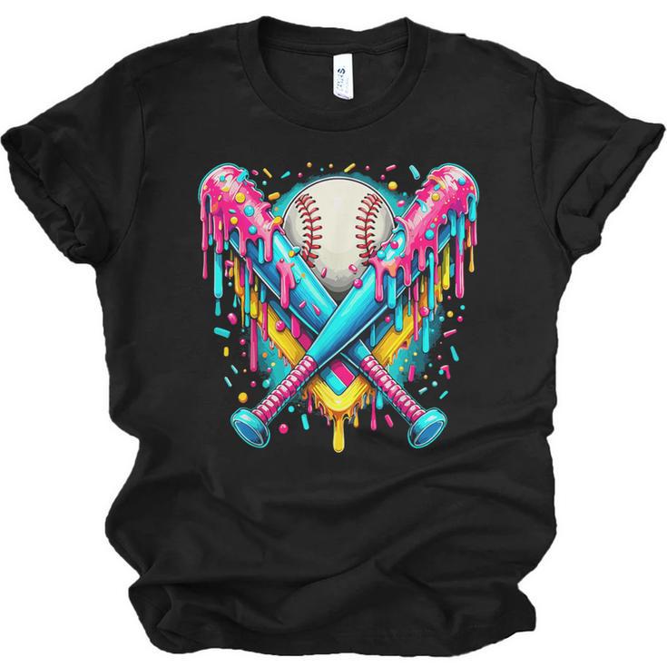 Baseball Player Ice Cream Drip Unisex Jersey T-Shirt