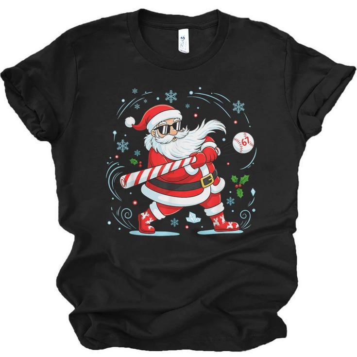 Baseball Santa 67 Christmas Xmas Pajamas Boys Kid Unisex Jersey T-Shirt