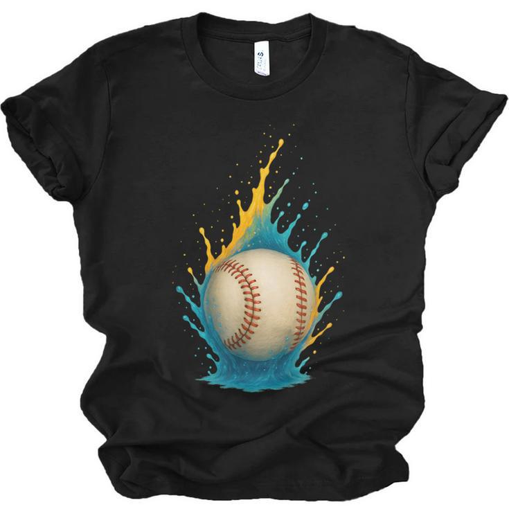 Baseball Splash Team Player For Kids Men Women Unisex Jersey T-Shirt