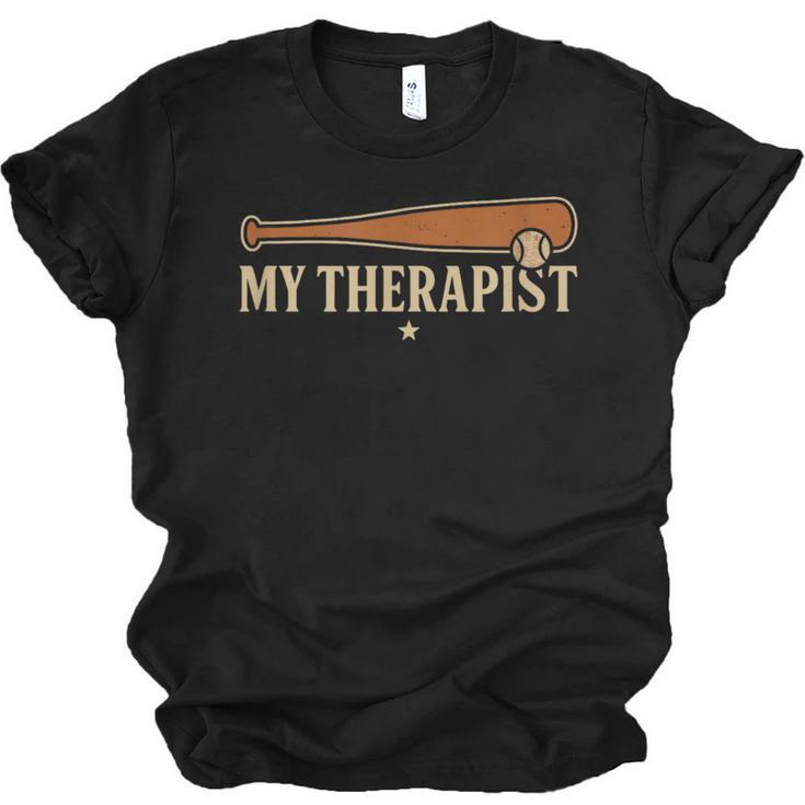 Baseball Tee My Therapist Bat Men Women Kids Unisex Jersey T-Shirt