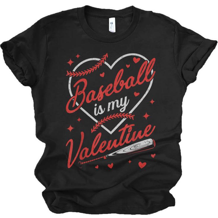 Baseball Is My Valentine Coach Player Lovers Cool Sport Love Unisex Jersey T-Shirt