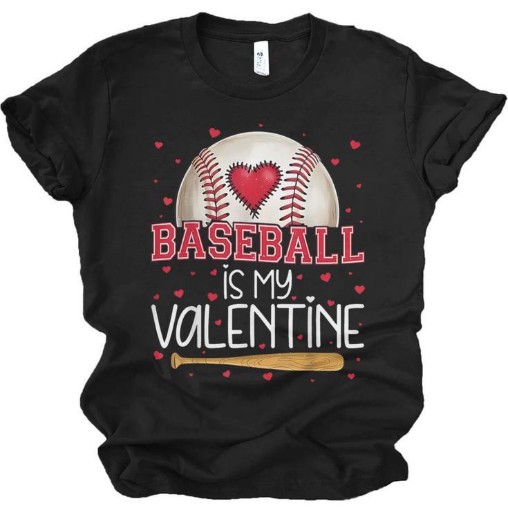Baseball Is My Valentine Valentines Day Men Boys Kids Teen Unisex Jersey T-Shirt