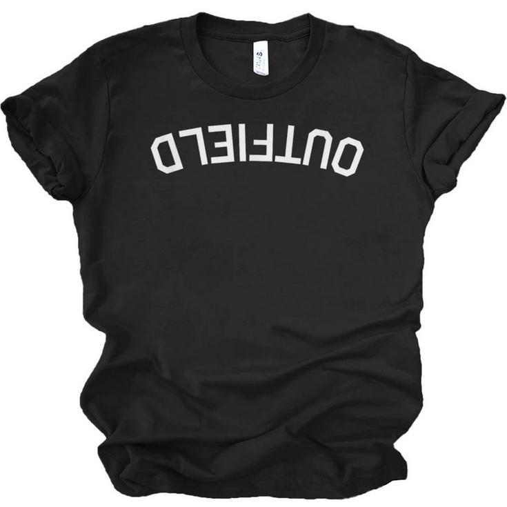 BaseballSoftball Upside Down Outfield Unisex Jersey T-Shirt