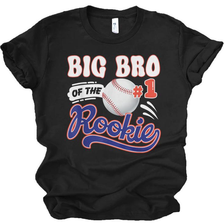 Big Bro Rookie Of Year 1st Birthday Baseball Theme Matching Unisex Jersey T-Shirt