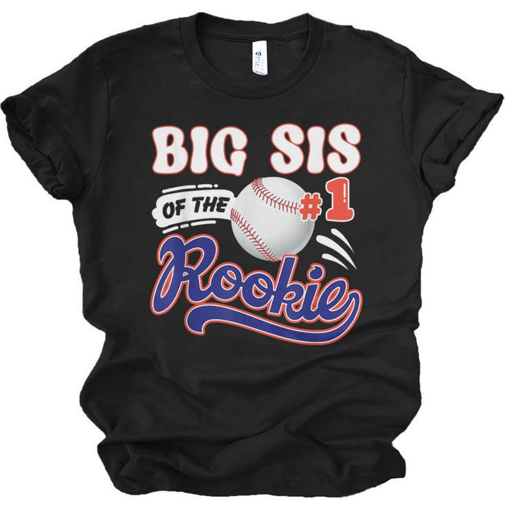 Big Sis Rookie Of Year 1st Birthday Baseball Theme Matching Unisex Jersey T-Shirt