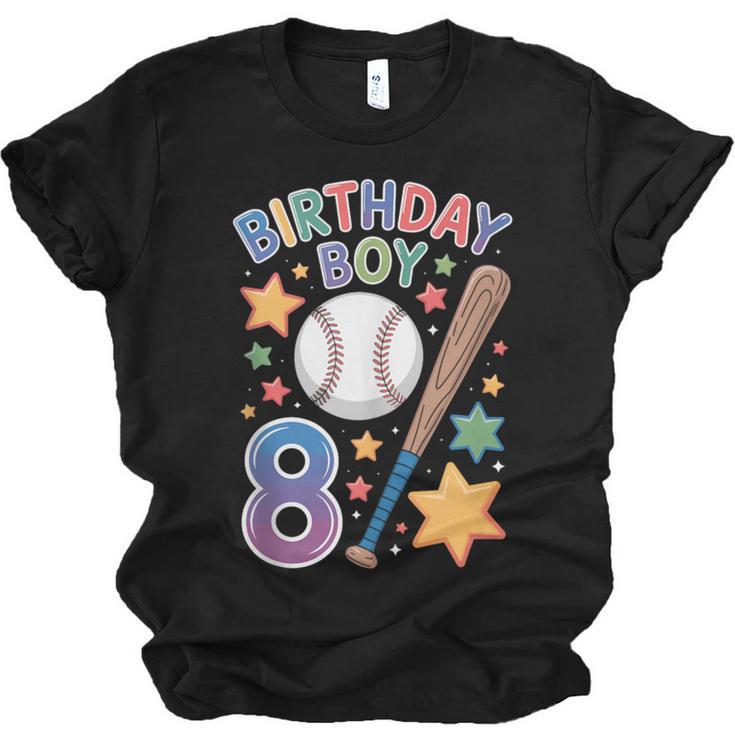 Birthday Boy 8th Birthday Baseball Unisex Jersey T-Shirt