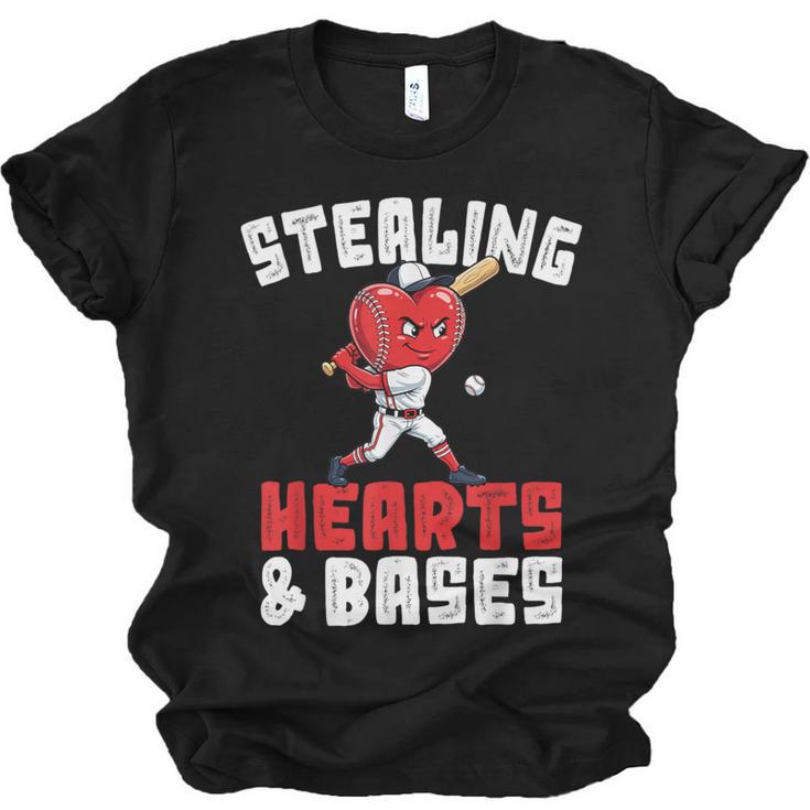 Boys Baseball Valentines Shirt Sterling Hearts Baseball Unisex Jersey T-Shirt