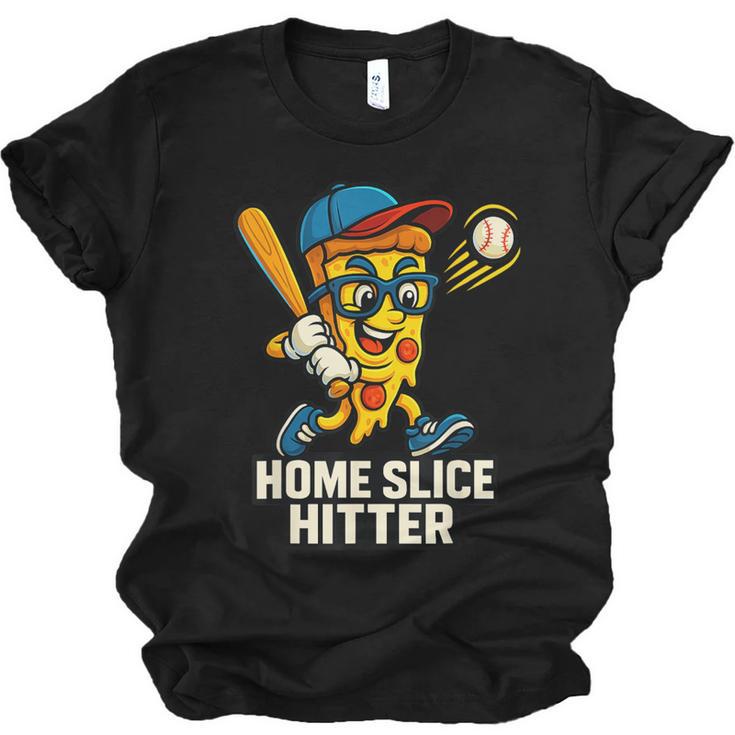 Boys Pizza Theme Baseball Home Hitter Unisex Jersey T-Shirt