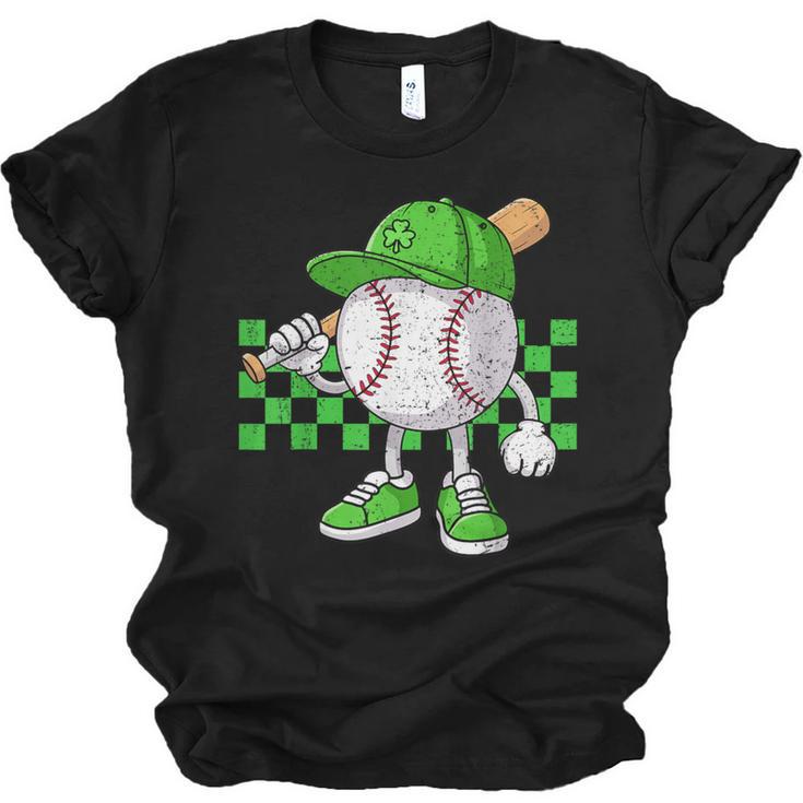 Boys St Patricks Day Baseball Player Pitcher Coach Kids Unisex Jersey T-Shirt