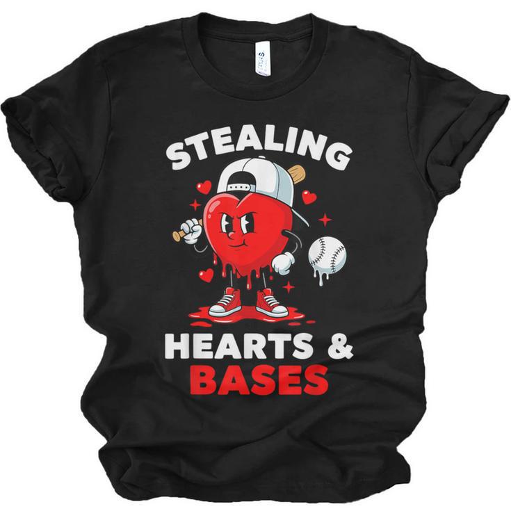 Boys Valentines Baseball Drip Icecream Stealing Hearts Kids Unisex Jersey T-Shirt