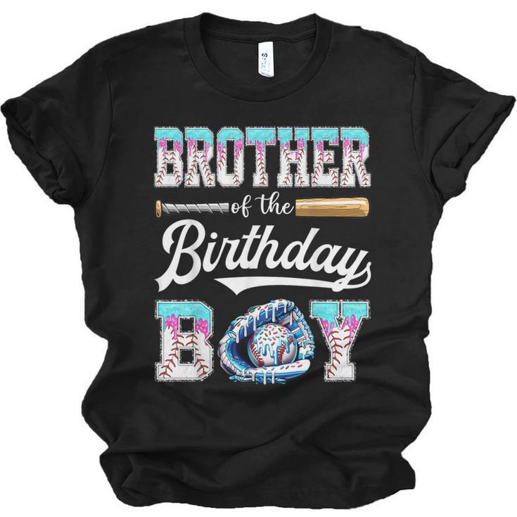 Brother Of The Birthday Boy Baseball Ice Cream Drip Matching Unisex Jersey T-Shirt