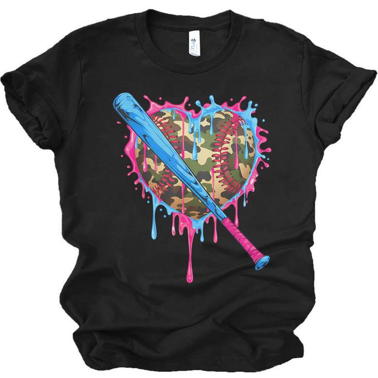 Camo Baseball Heart Drip Valentine Baseball Icecream Boys Unisex Jersey T-Shirt