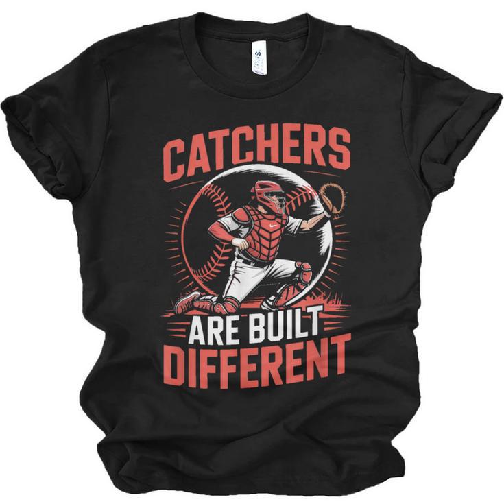 Catchers Are Built Different Baseball Catcher Unisex Jersey T-Shirt