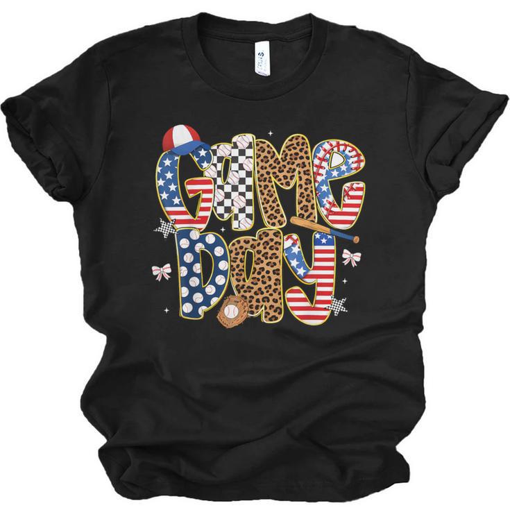 Checkered Leopard Game Day Baseball Men Women Kids Unisex Jersey T-Shirt