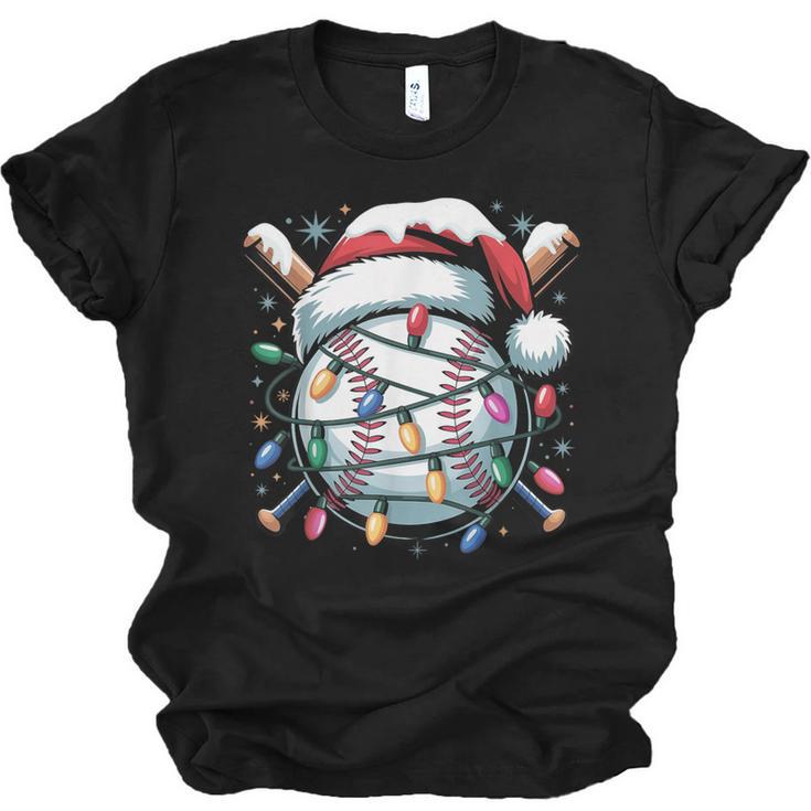 Christmas Baseball Boy Youth Kid Men Santa Hat Xmas Baseball Unisex Jersey T-Shirt