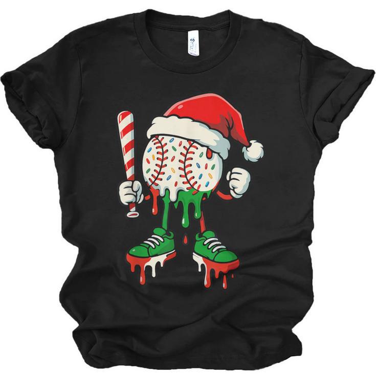Christmas Baseball Drip For Boys Ice Cream Drip Baseball Unisex Jersey T-Shirt