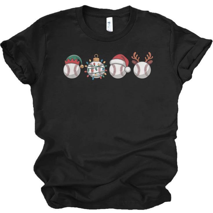 Christmas Baseball Player X-Mas Balls Unisex Jersey T-Shirt
