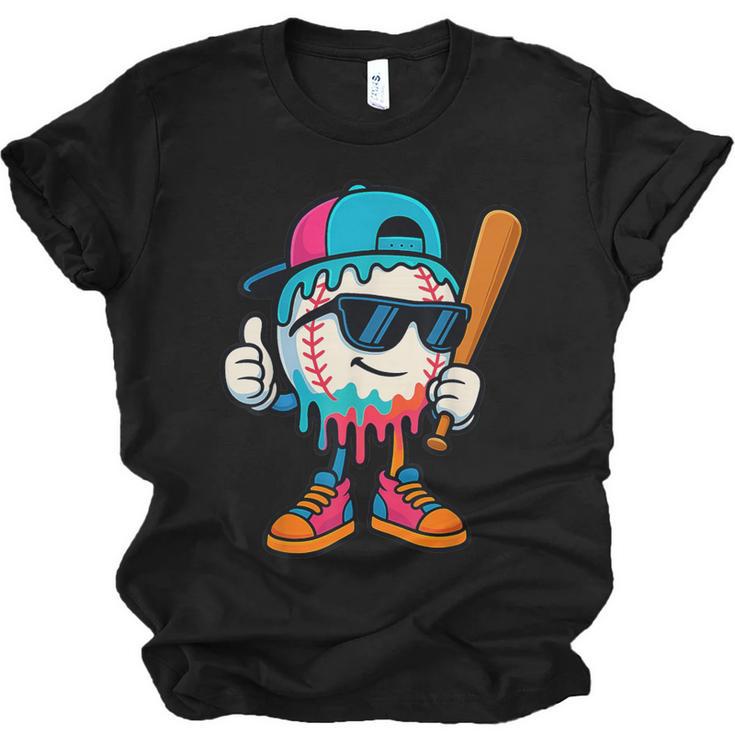 Cool Baseball Drip For Boys Ice Cream Drip Baseball Kids Unisex Jersey T-Shirt