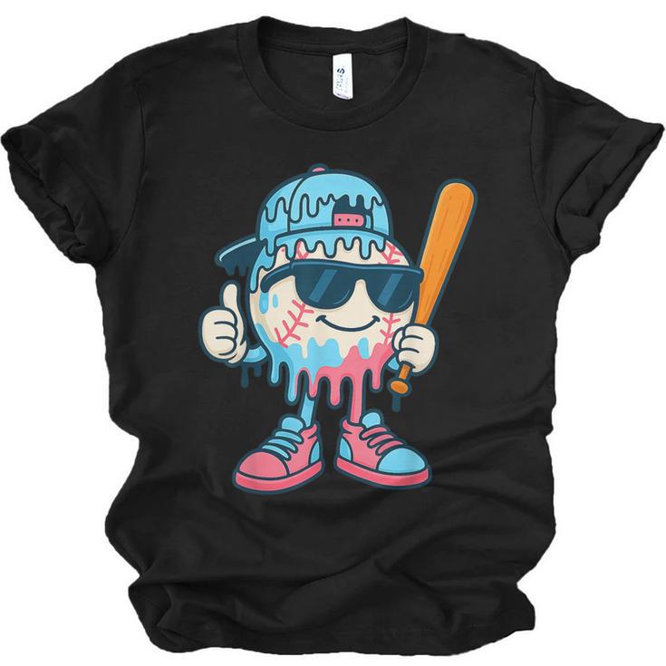 Cool Ice Cream Drip Baseball Drip For Boys Sports Kids Unisex Jersey T-Shirt
