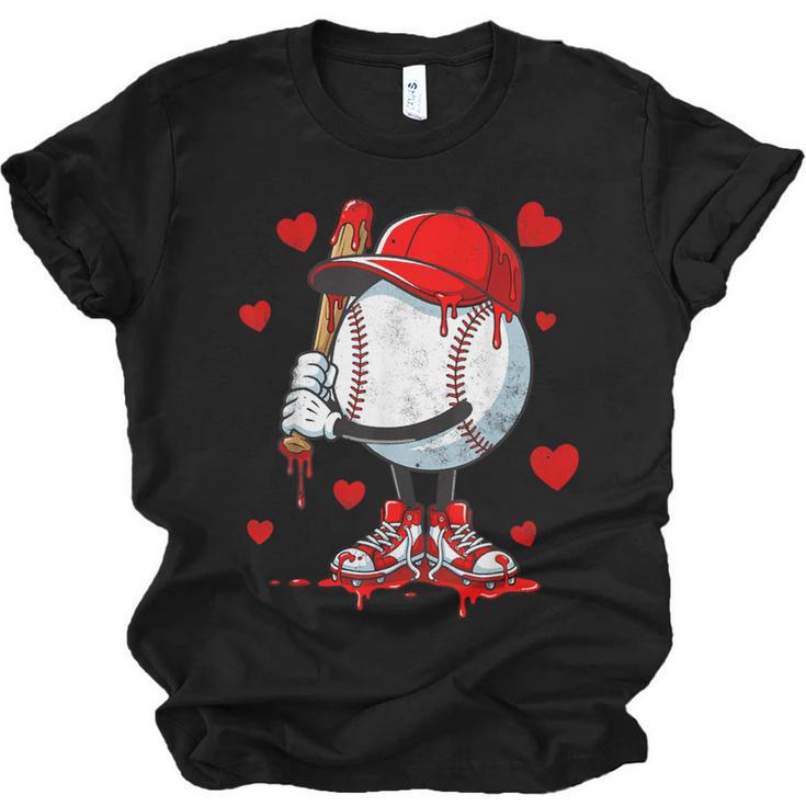 Cute Dripping Baseball Lover Valentines Day Boys Kids Unisex Jersey T-Shirt