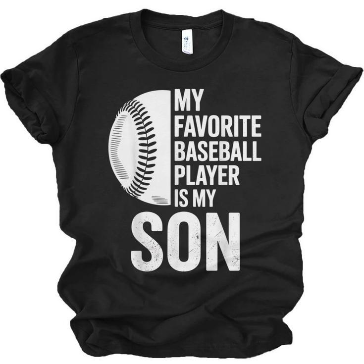 Cute Favorite Baseball Player Is My Son Women Men Unisex Jersey T-Shirt