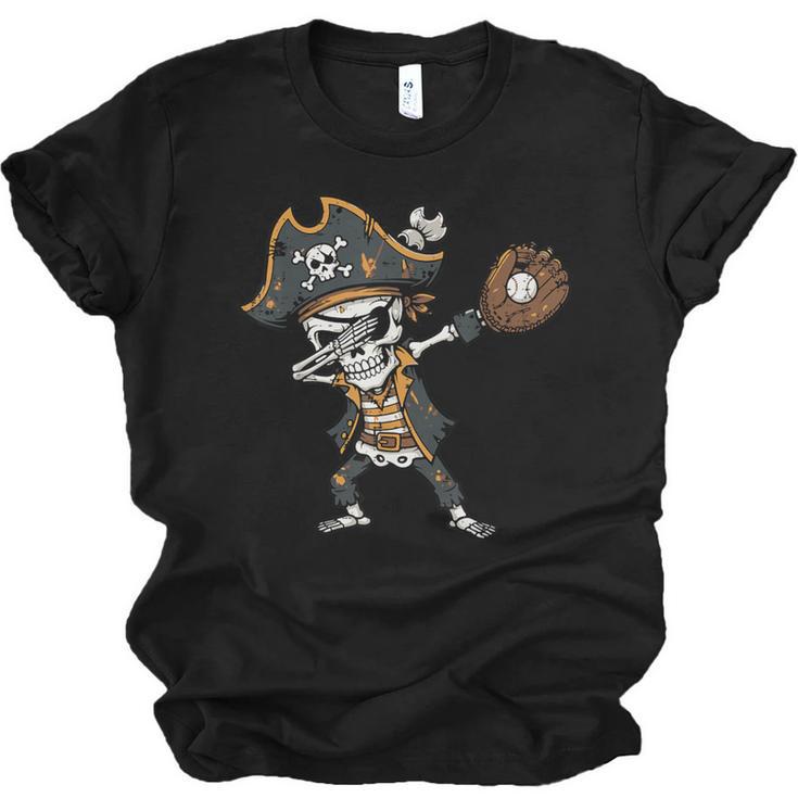 Dabbing Pirate Skeleton Baseball Dab Costume Boys Kids Men Unisex Jersey T-Shirt