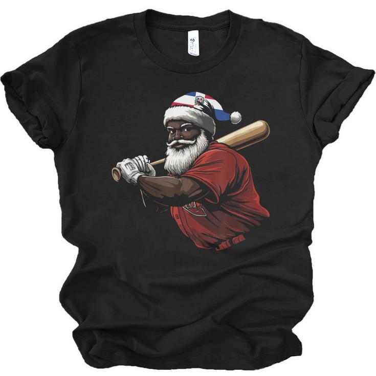 Dominican Republic Santa Christmas Baseball Beisbol Unisex Jersey T-Shirt