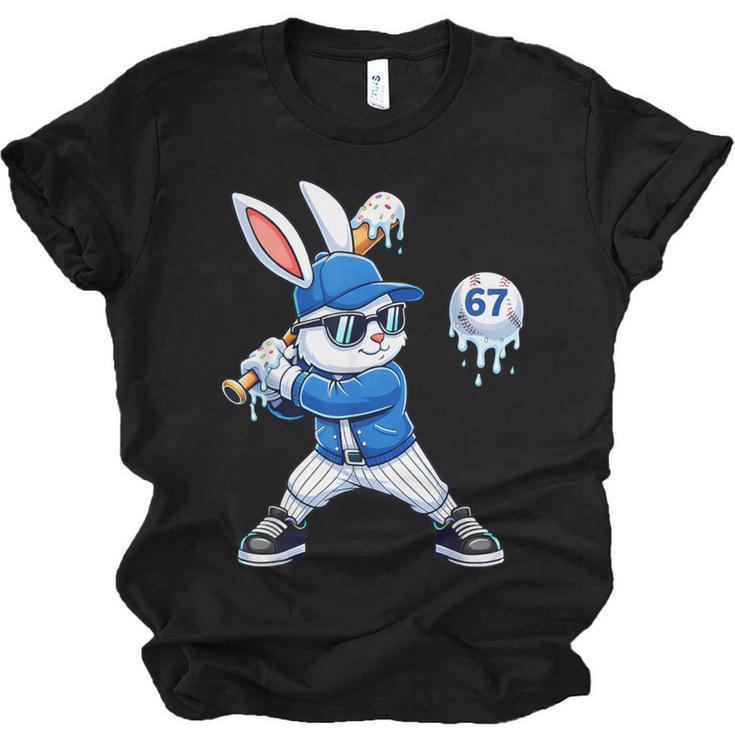 Dripping Drip Baseball Rabbit Bunny Easter Men Boy Kid Unisex Jersey T-Shirt
