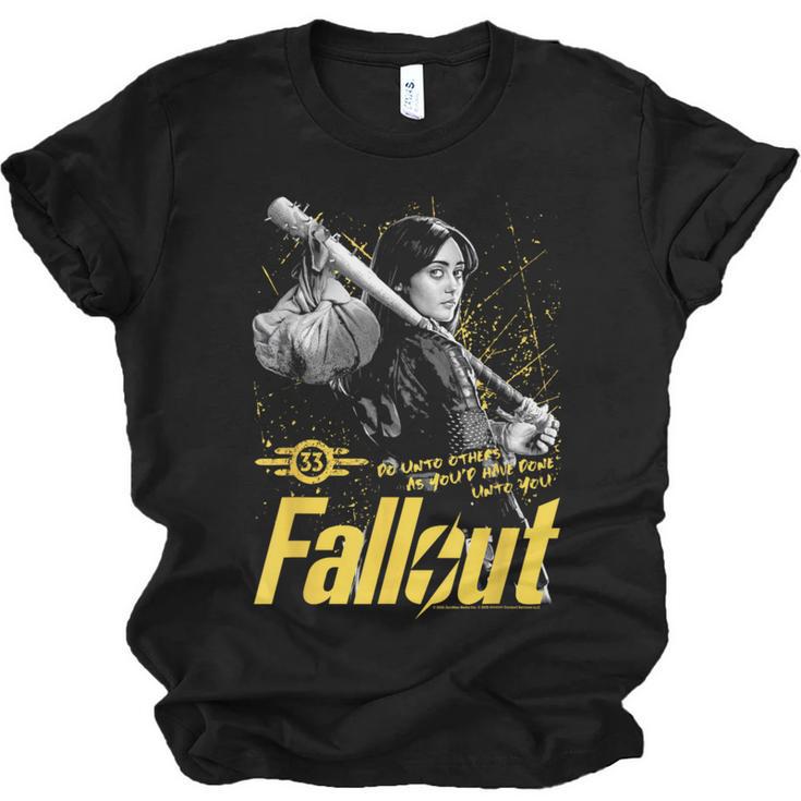 Fallout TV Series Lucy Do Unto Others Baseball Bat Gamer Unisex Jersey T-Shirt