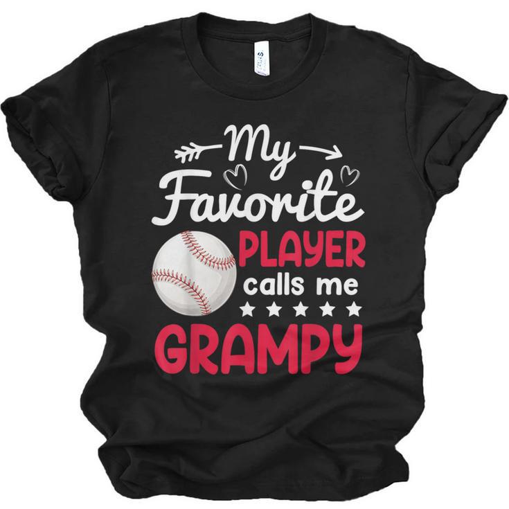 My Favorite Player Calls Me Grampy Baseball Grampy Unisex Jersey T-Shirt