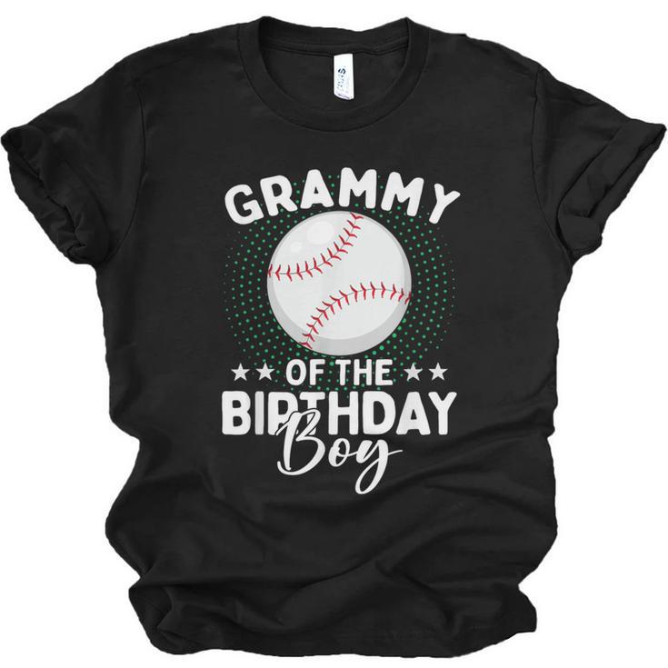 Grammy Of The Birthday Boy Baseball Player Birthday Unisex Jersey T-Shirt