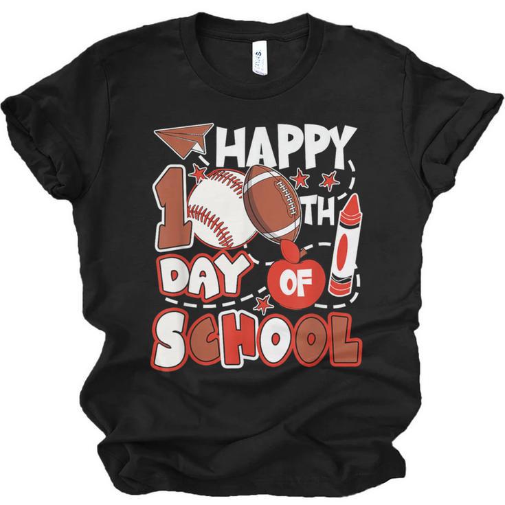 Happy 100 Days Of School Baseball Football PE Teacher Unisex Jersey T-Shirt