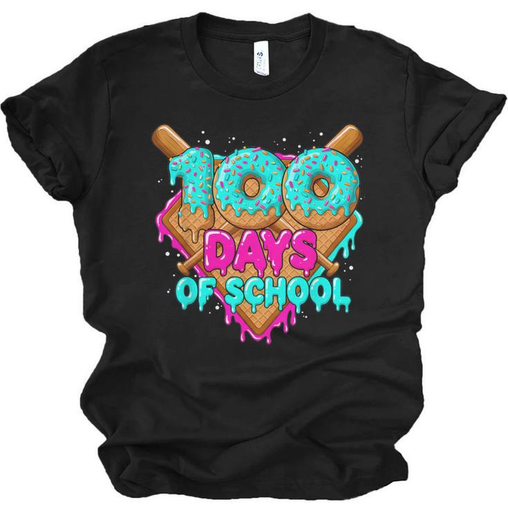Happy 100 Days Of School Costume Baseball Drip Ice Cream Unisex Jersey T-Shirt