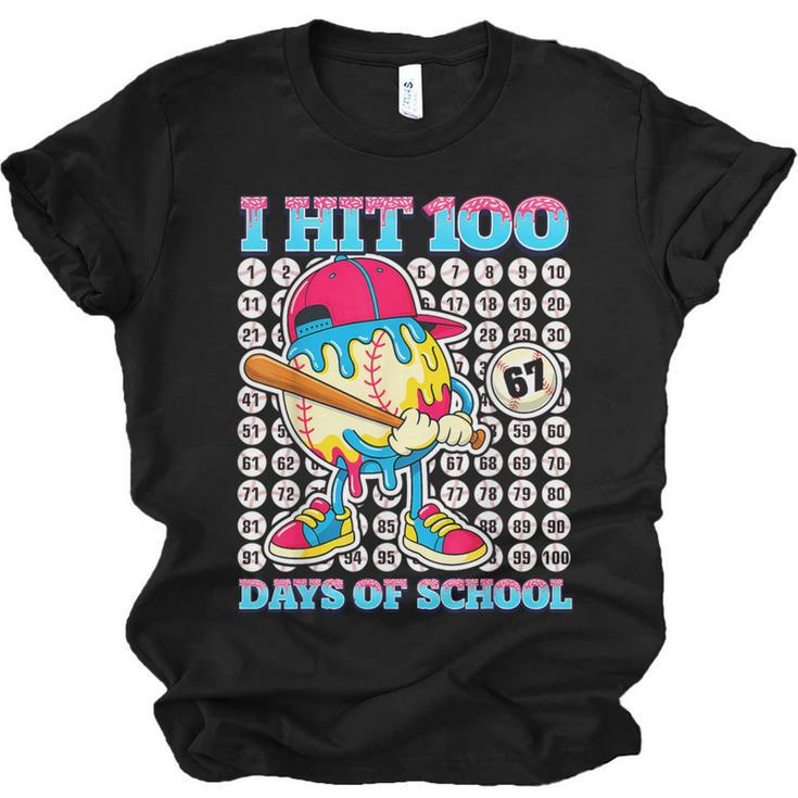 I Hit 100 Days Of School 67 Drip Baseball Boys Kids Unisex Jersey T-Shirt