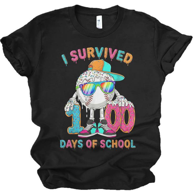 HUGvyn I Survived 100 Days Of School Baseball 6 7 Ice Cream Unisex Jersey T-Shirt