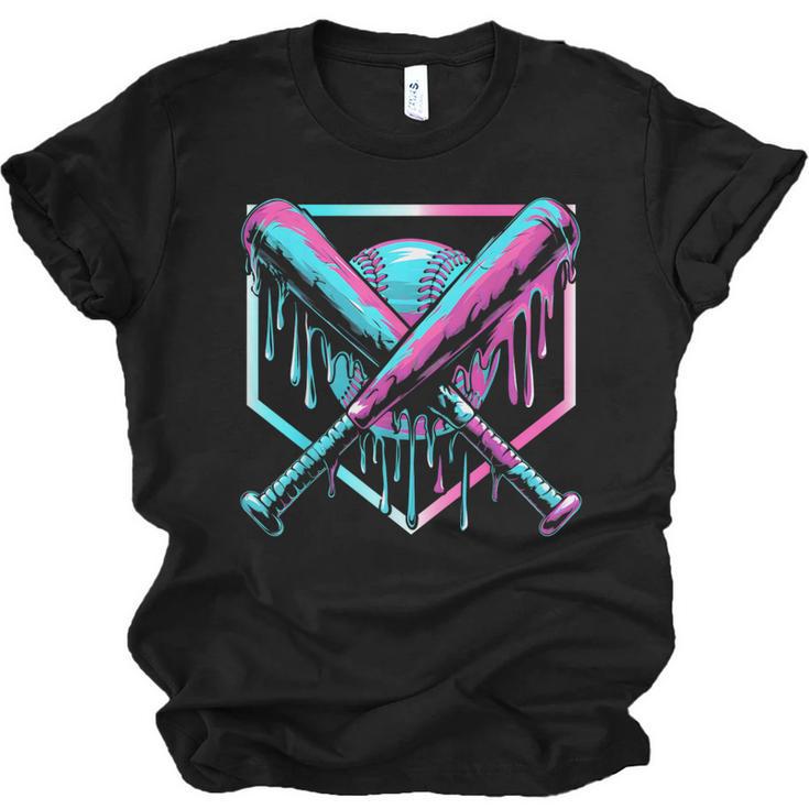 Ice Cream Baseball Drip Home Plate Bats Cool For Boys Youth Unisex Jersey T-Shirt